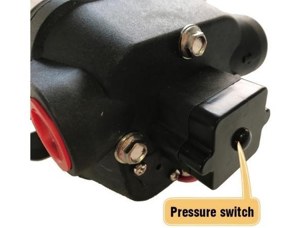 How to replace a pressure switch on a 12v water pump  escaping  outdoors