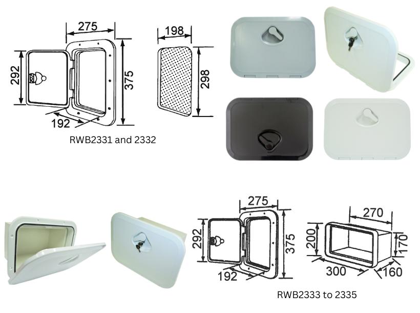 Nuova Rade deluxe model opening boat storage hatches