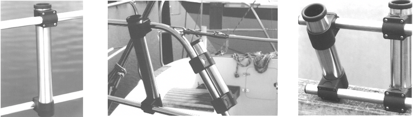 Tenob stainless steel rail mount rod holders