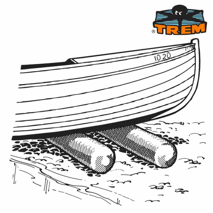 Trem standard inflatable boat rollers diagram - Escaping Outdoors