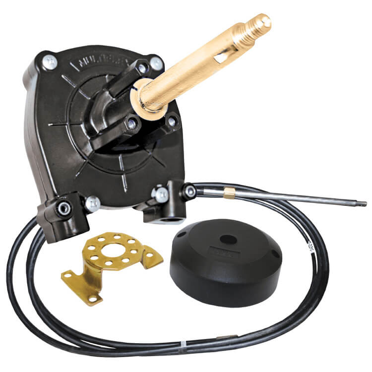 Multiflex steering kit sizes 8ft to 22ft with helm bezel kit and cable - Escaping Outdoors
