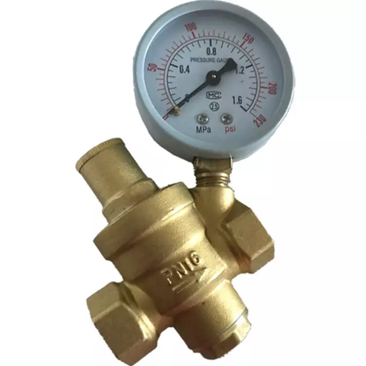 Escaping Outdoors DN half inch brass water pump pressure reducing valve with gauge