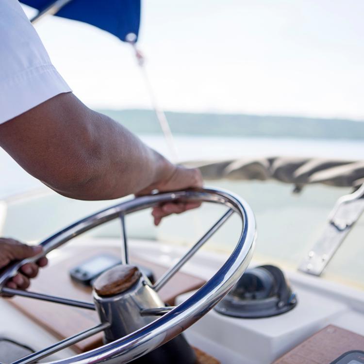 Boat steering wheel