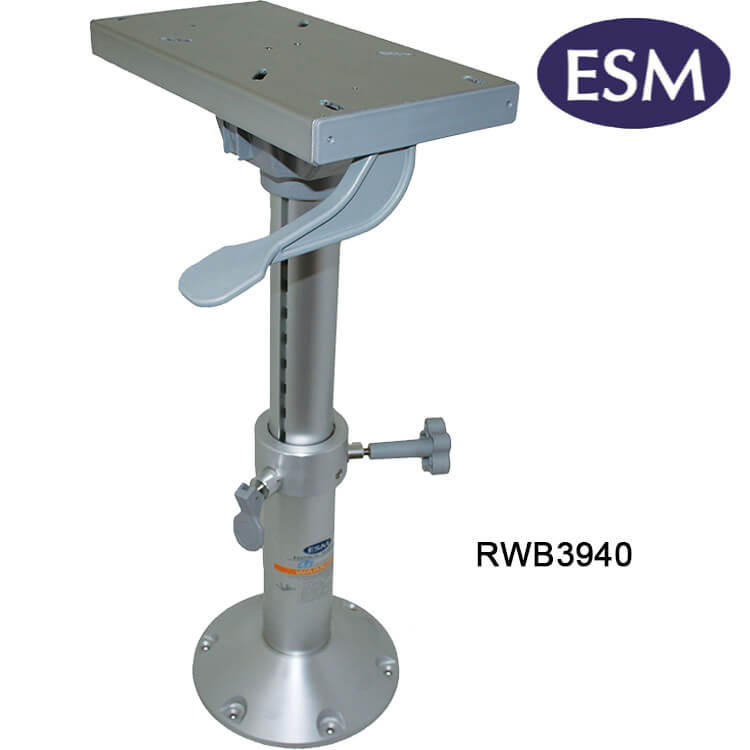 ESM adjustable boat seat pedestal with 300 400mm seat slide - Escaping Outdoors
