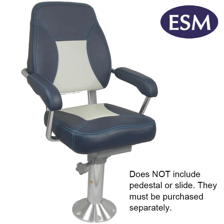 ESM mini mojo deluxe helm boat seat dark blue colour - Escaping-Outdoors