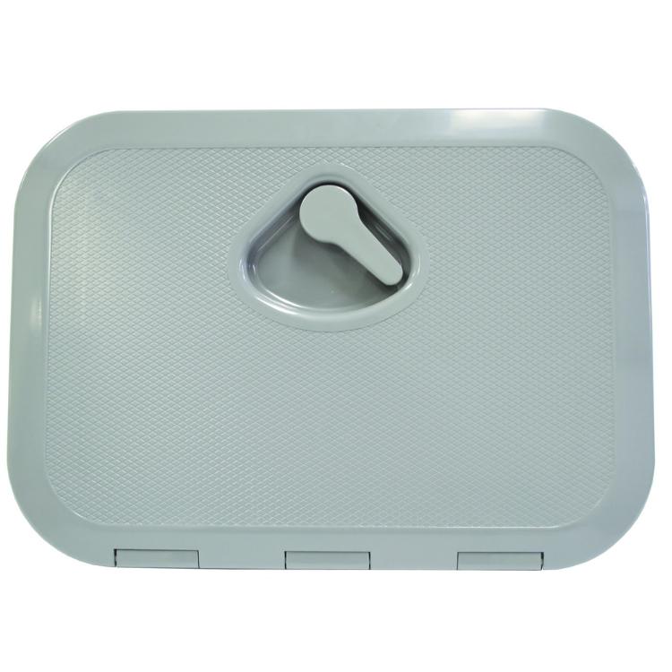 Grey standard flush type boat storage hatches