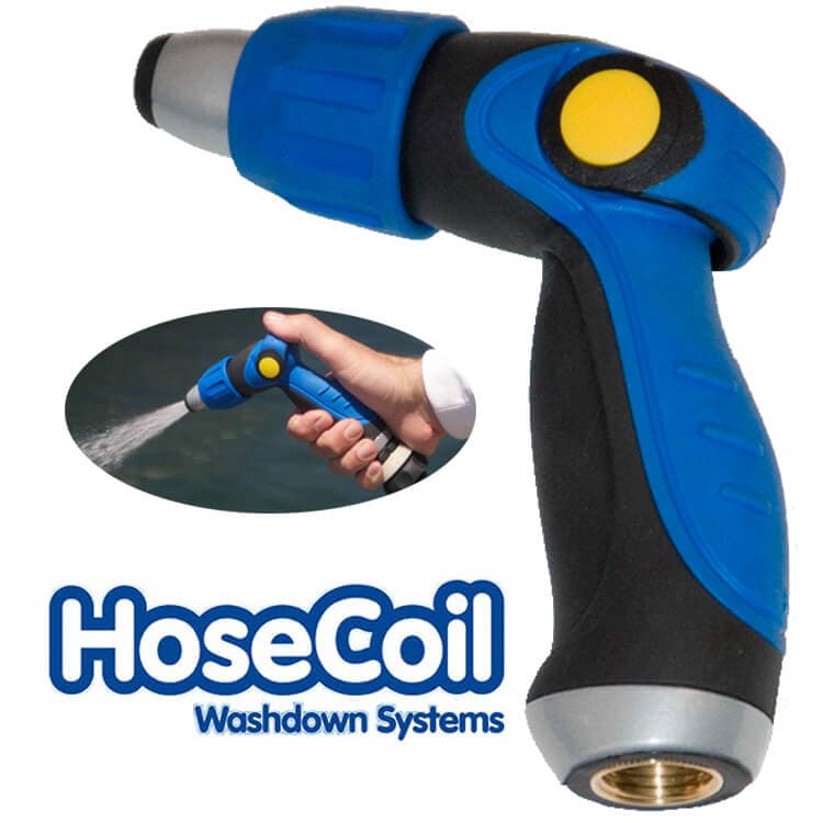 Hosecoil thumb lever deck wash hose gun - Escaping Outdoors