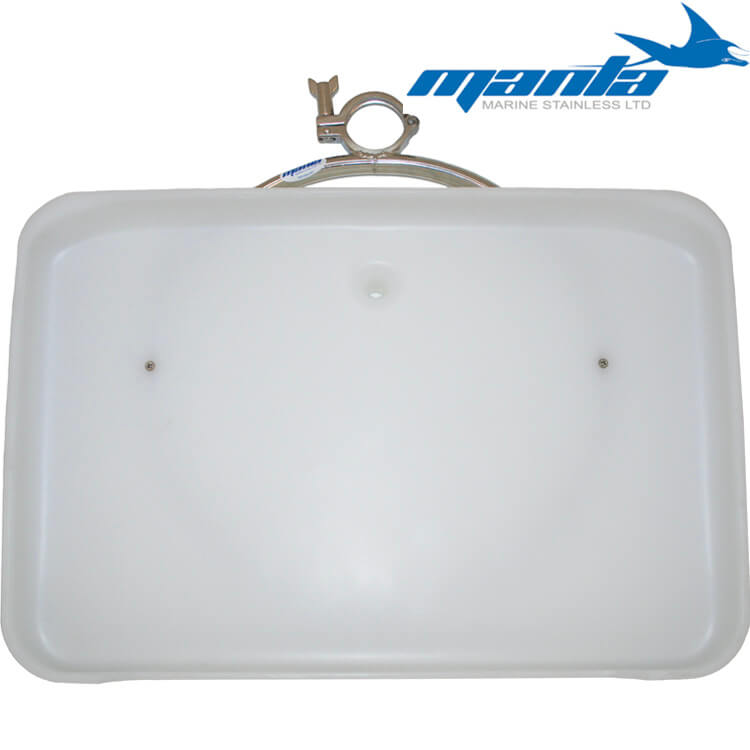 Manta clamp on stainless steel bait board station with total size of 570mm x 420mm - Escaping Outdoors