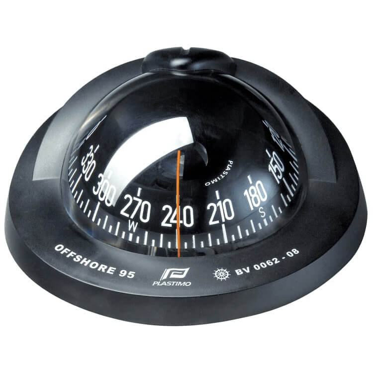 Plastimo compass black flush mount black conical card - Escaping Outdoors