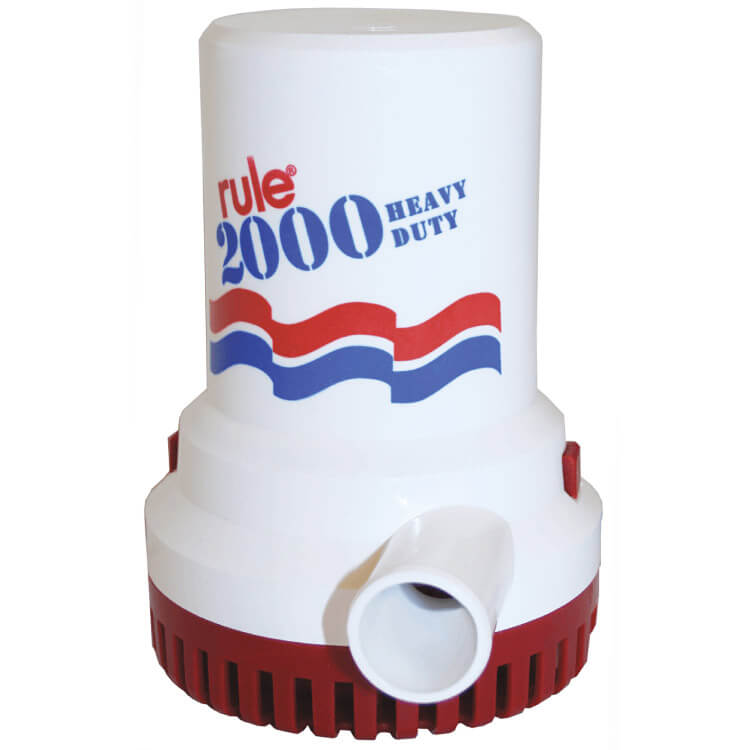 Rule 2000 bilge pump 12v submersible marine grade boat water pump - Escaping Outdoors