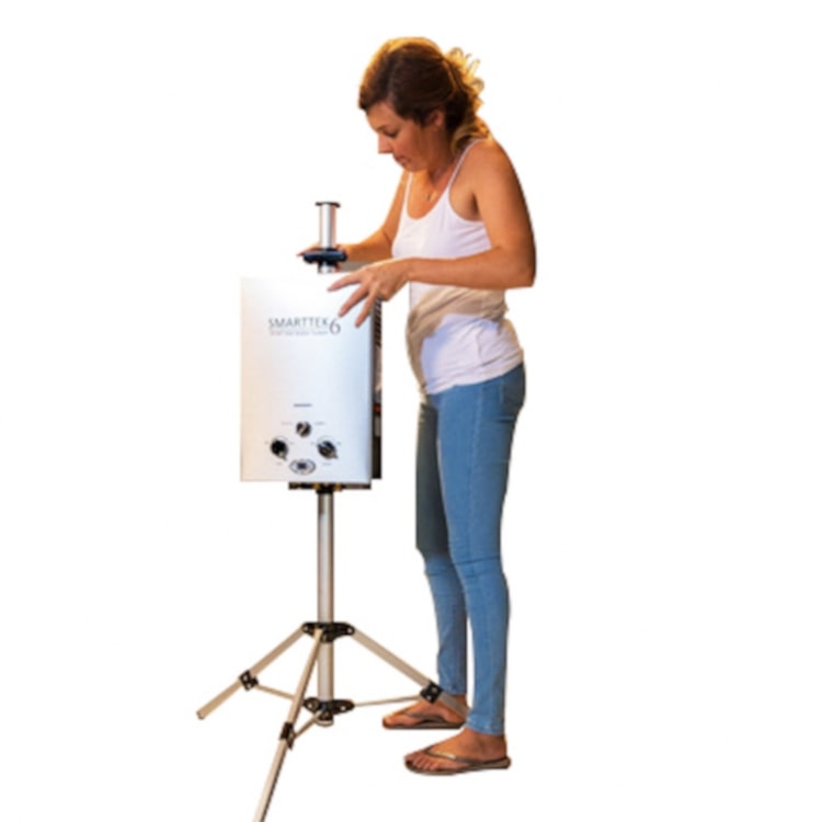 Smarttek portable gas hot water unit tripod stand to suit Smarttek hot water unit 1