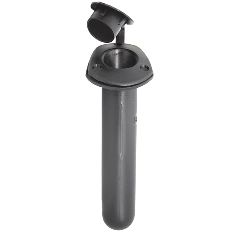 black poly fishing boat rod holder with sealing cap - Escaping Outdoors