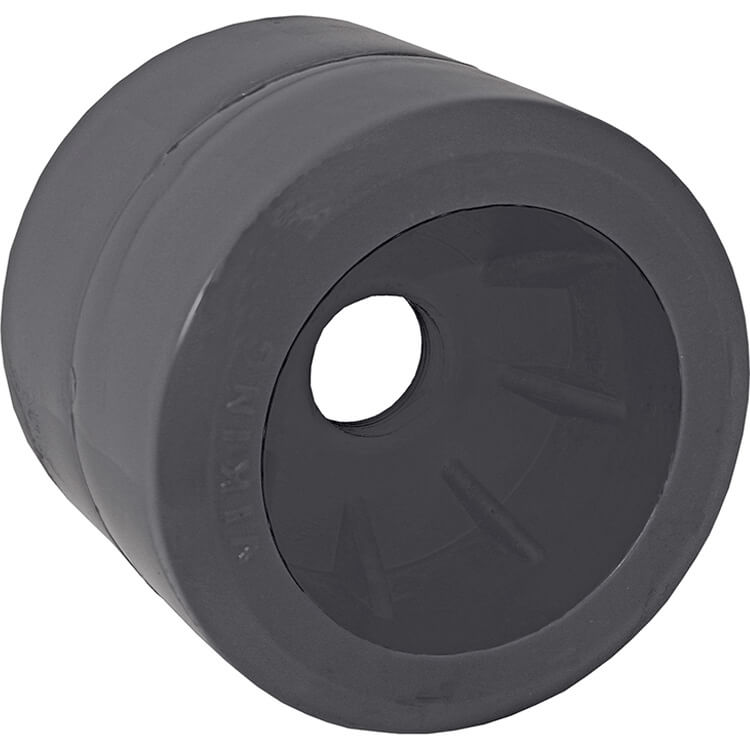 black poly trailer rollers 25mm hole wobble rollers - Escaping Outdoors