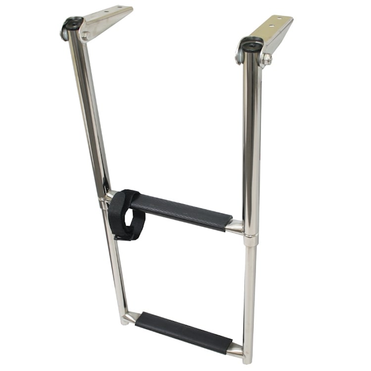 boat boarding ladder telescopic 2 step stainless steel - Escaping Outdoors