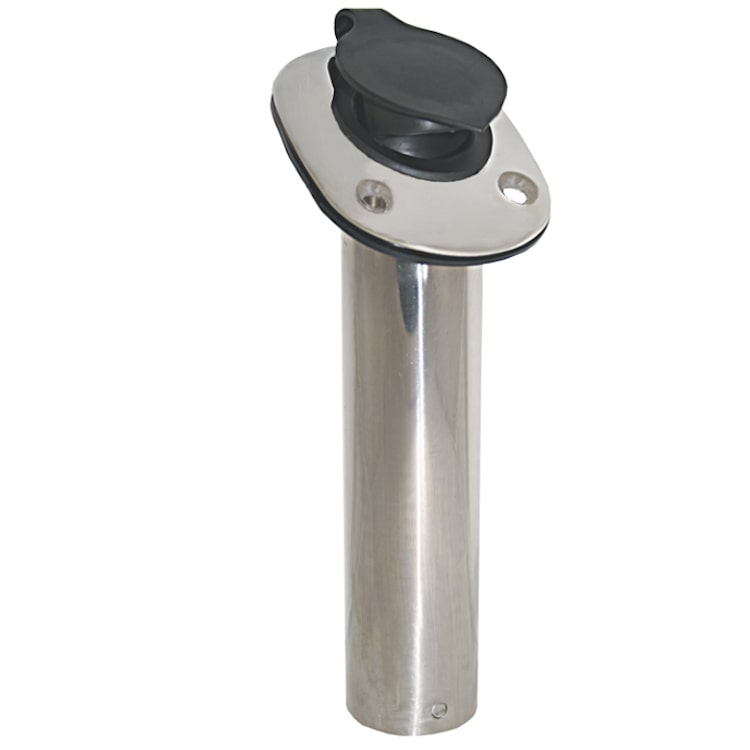 fishing boat rod holder stainless steel flush mount holder with sealing cap - Escaping Outdoors