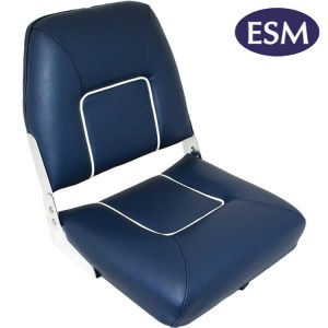 ESM boat seat Bosun folding upholstered padded boat seat blue colour - Escaping Outdoors