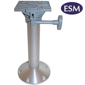 ESM boat seat pedestal with fixed seat 450mm pedestal with swivel top - Escaping Outdoors