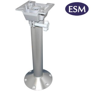 ESM boat seat pedestal with fixed seat 600mm pedestal with swivel top - Escaping Outdoors