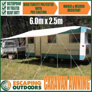 Escaping Outdoors waterproof pvc caravan awning 6.0m x 2.5m
