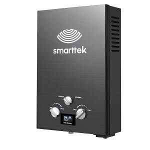 Smarttek 6 black portable hot water service system for camping showers - Escaping Outdoors