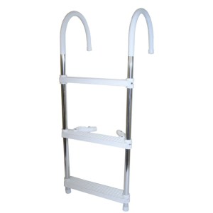 alloy and plastic marine grade quality 3 step portable boat boarding ladder - Escaping Outdoors