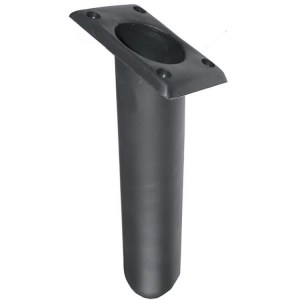 black poly fishing boat rod holder with narrow angled shaft - Escaping Outdoors