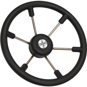 boat steering wheel 6 spoke stainless steel 360mm -Escaping Outdoors