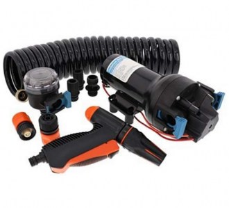 Jabsco Hotshot HD6 washdown saltwater pump kit w hose 12v 70psi - Escaping Outdoors