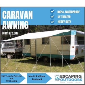 PVC caravan awning 3m x 2.5m - Escaping Outdoors Australia