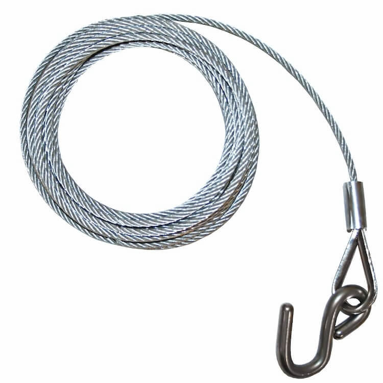 trailer winch wire with stainless steel S hook - Escaping Outdoors
